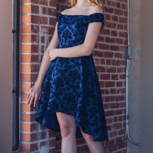 Teeze-Me Blue High-low Formal Dress